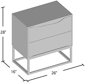 Wood 2-Drawer Nightstand I78485