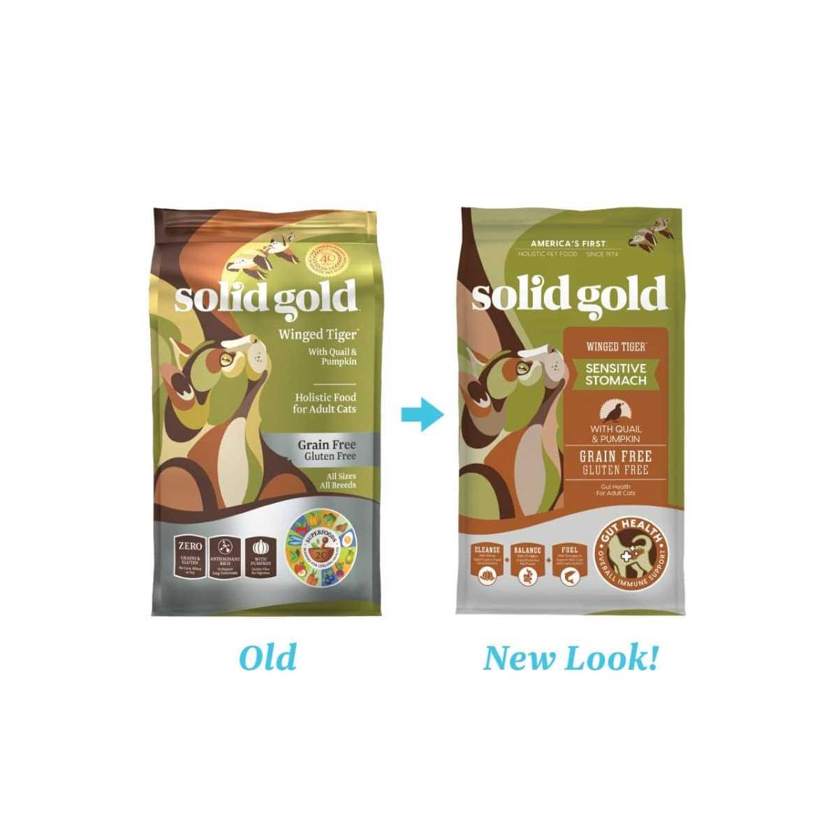 Solid Gold Winged Tiger Quail & Pumpkin Adult Dry Cat Food D91860