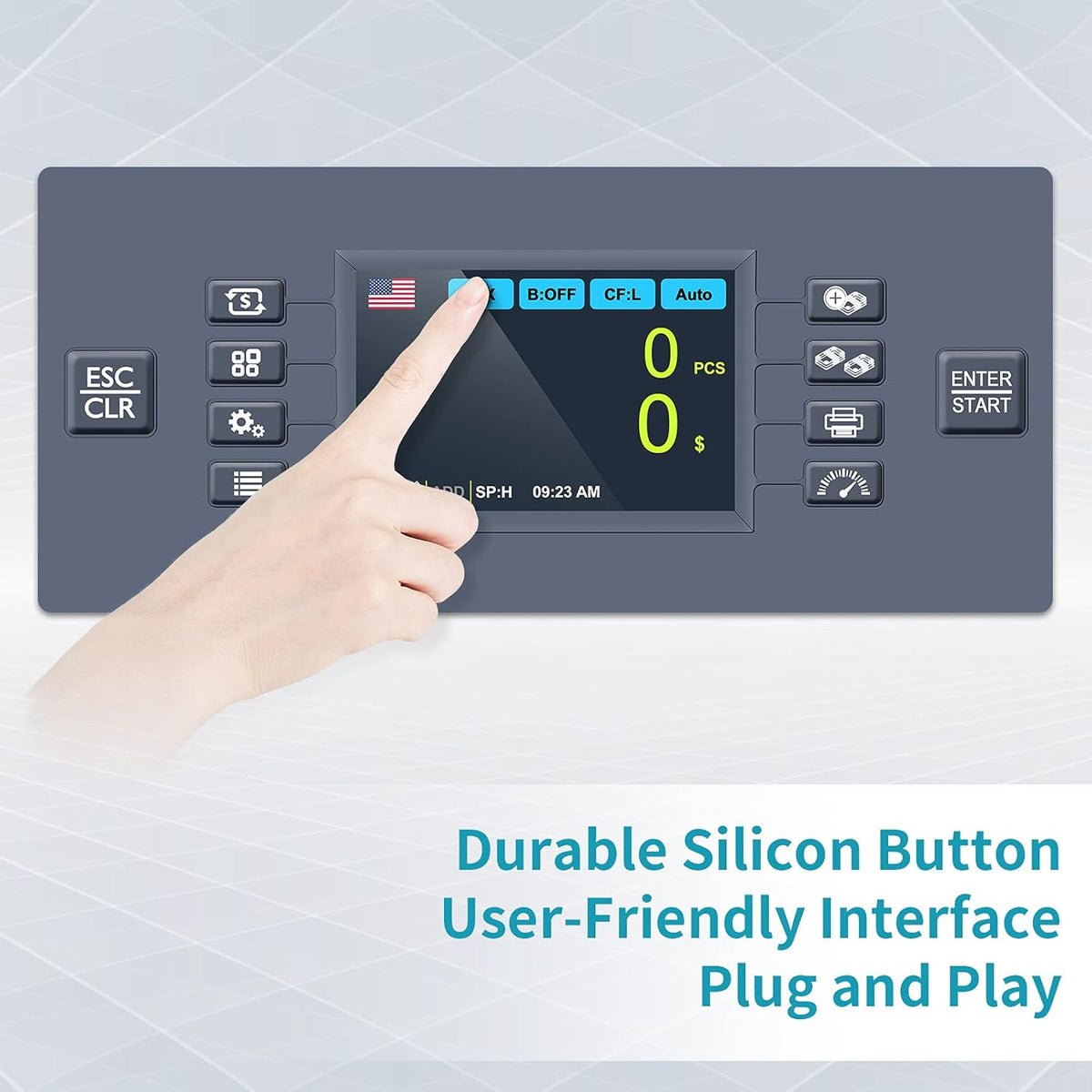 Money Counter Machine Cash Value Bill Counting Multi Currency B570383