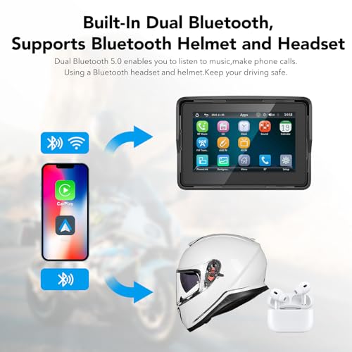 5" IP67 Waterproof Motorcycle CarPlay Screen W784734