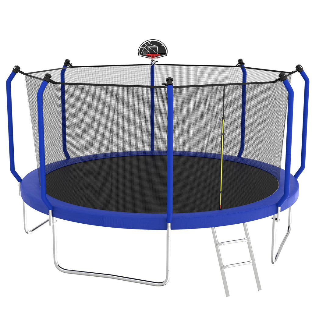 12FT Round Trampoline with Enclosure Net V472474