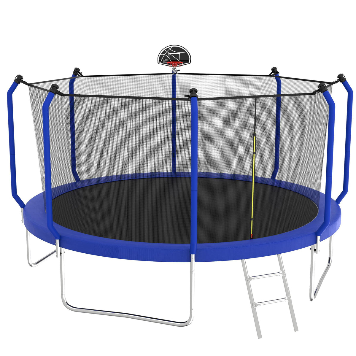 12FT Round Trampoline with Enclosure Net V472474
