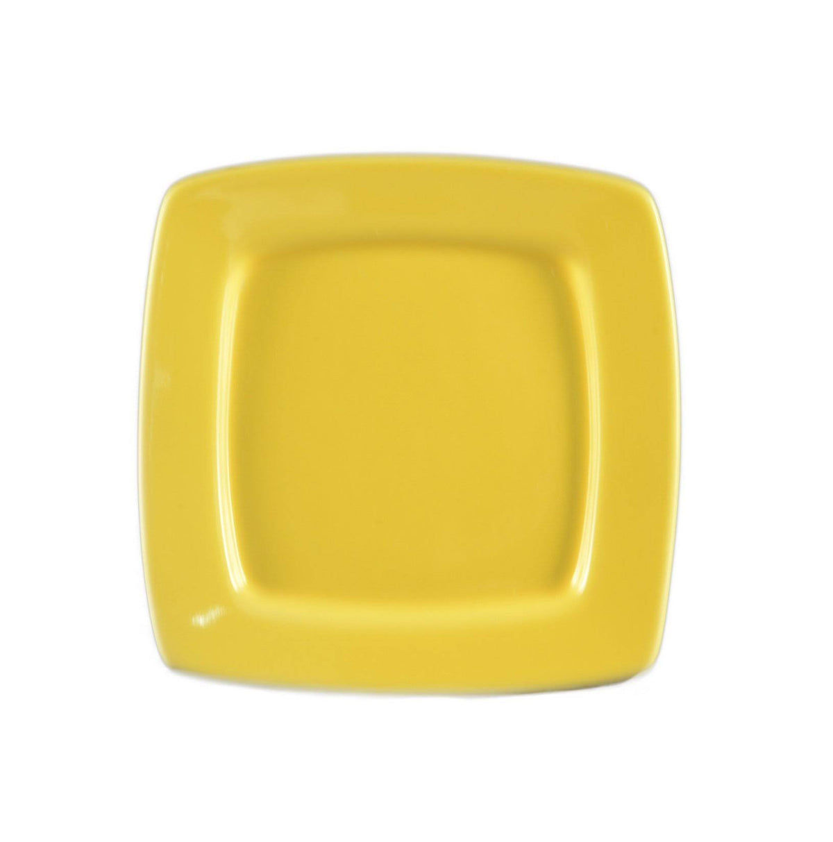Yellow Stoneware Square Plate, Box of 36 S403