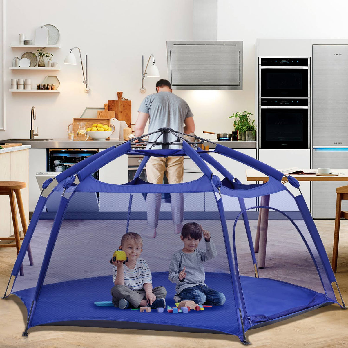 Portable Foldable Playard with Canopy B8754