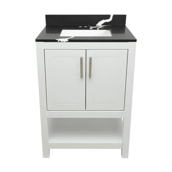 Espresso 31x22 Bath Vanity with Quartz Top L382