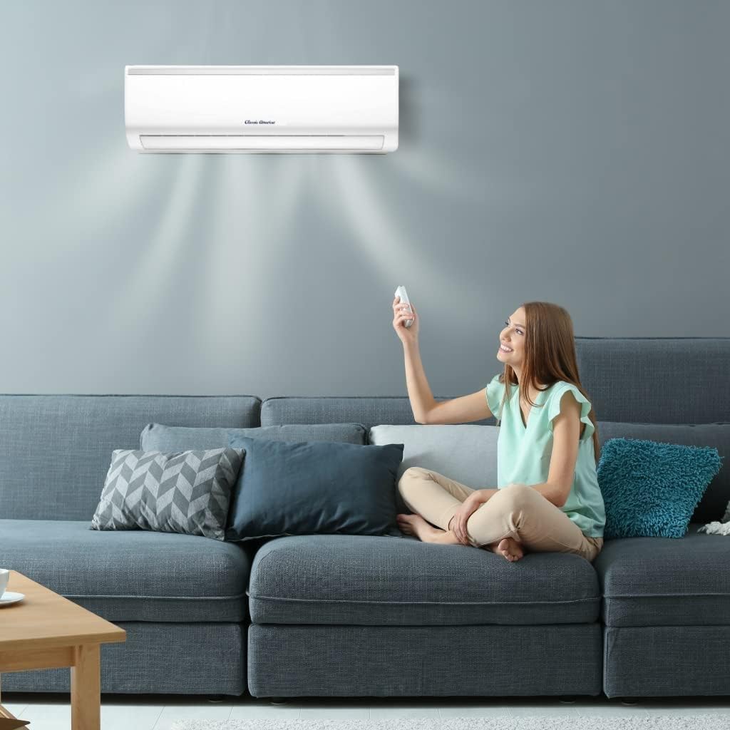Wall Mount Mini Split Inverter Air Conditioner with Heat Pump, 24000 BTU 18 SEER 240VAC T405324