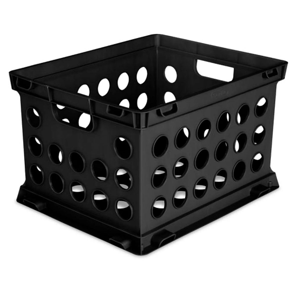 Stackable Storage Crate Organizer Bins with Handles, 6 Pack N3838