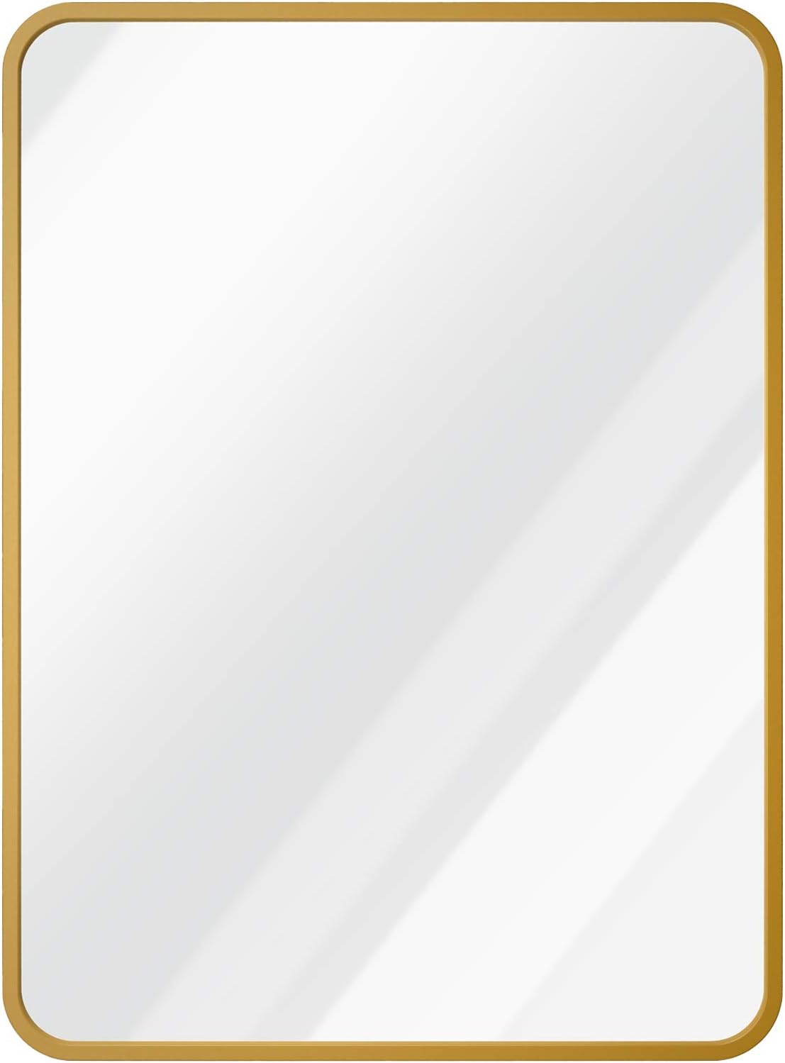 24 x 36 Inch Gold Wall-Mounted Mirror J8130