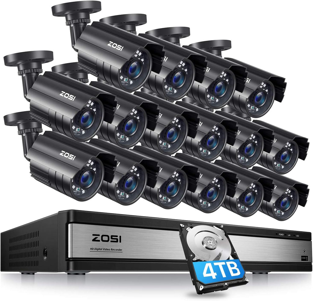 16CH 1080P Security Camera System with 4TB Hard Drive U526