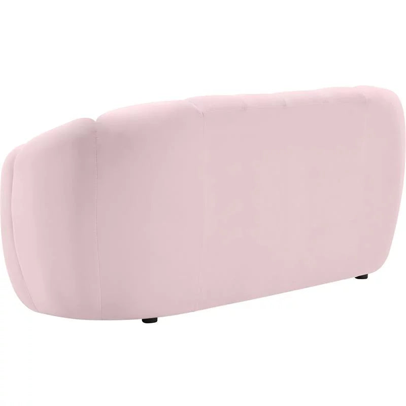 Pink Velvet Loveseat Q3770