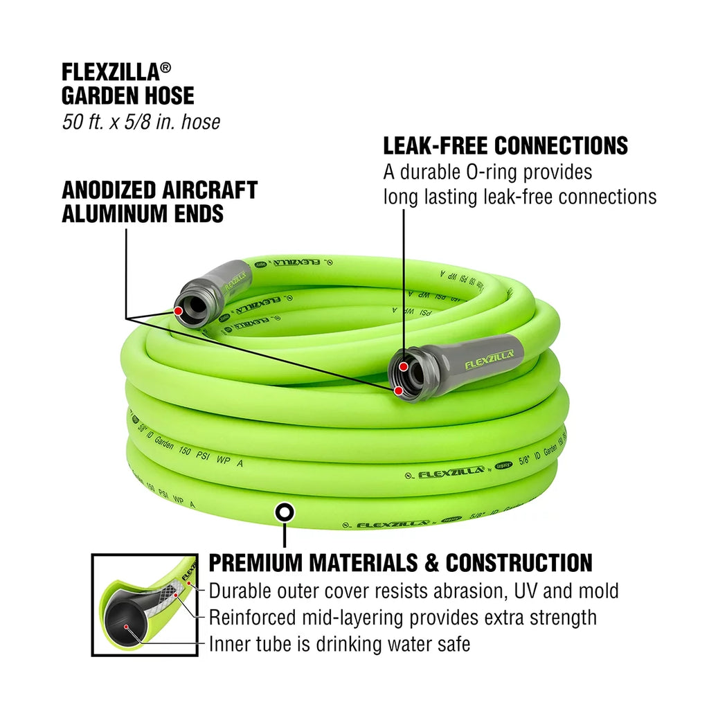 Flexible Hybrid Polymer Garden Hose 5/8" x 50' P3590