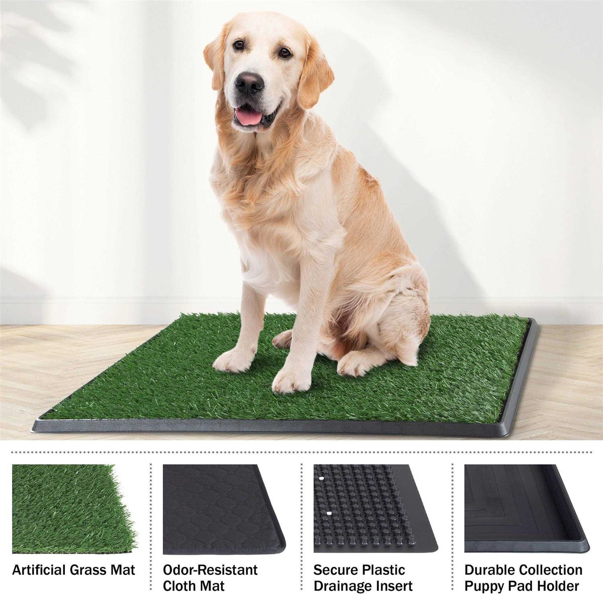 Artificial Grass Dog Potty Pad with Tray E34668