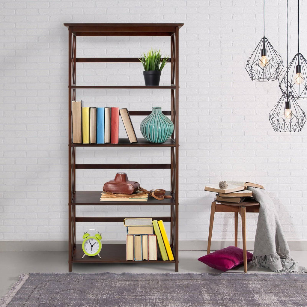 Walnut 5-Shelf Bookcase G239