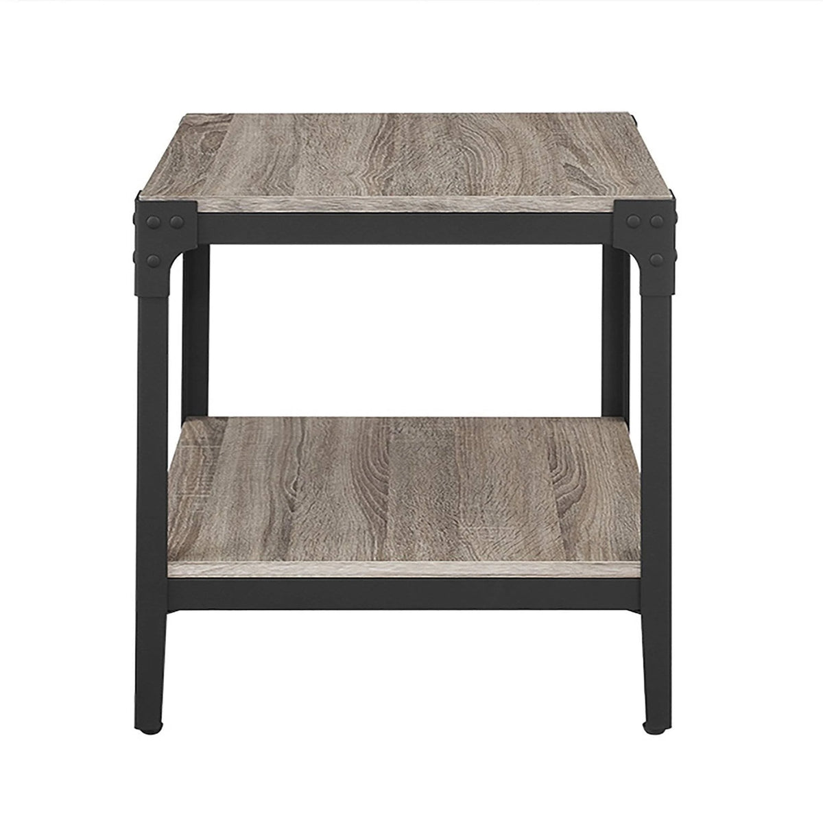 Angle Iron Side Tables Set of 2 Driftwood Q902