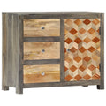 Gray Solid Mango Wood Side Cabinet H551884