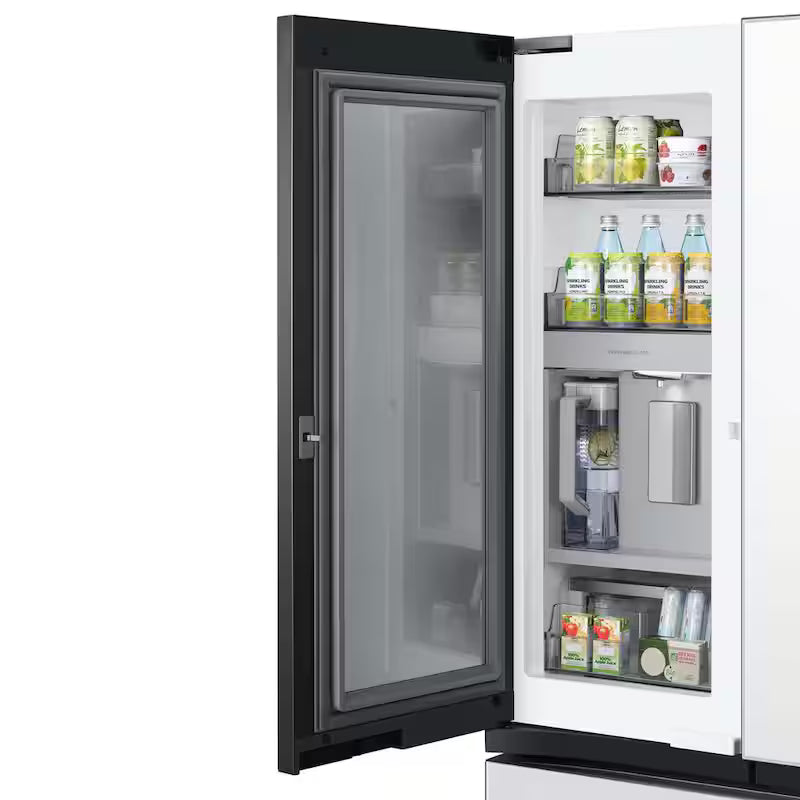 30 cu. ft. 3-Door French Door Smart Refrigerator with Beverage Center in White Glass M625