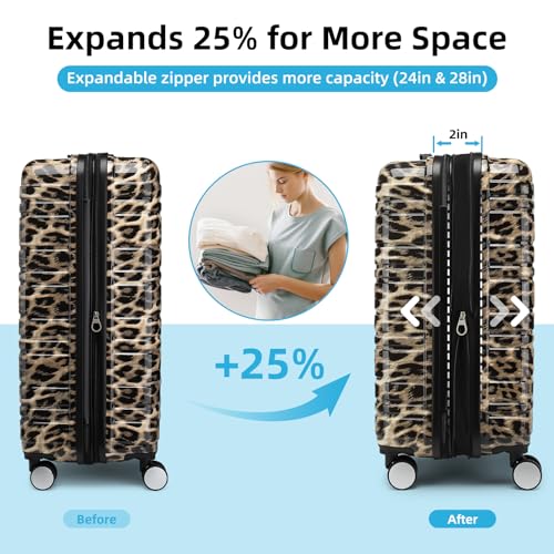 3 Piece Hardside Spinner Luggage Set with TSA Lock Z7037