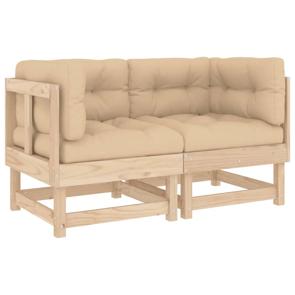 Solid Wood Pine Corner Sofas with Cushions U691