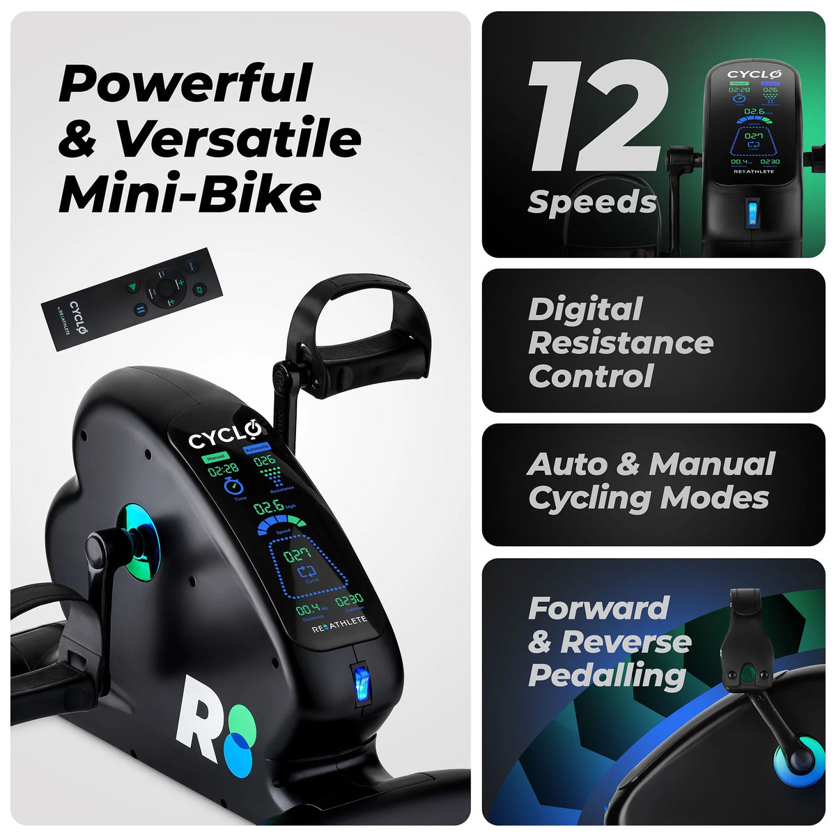 Compact Under Desk Electric Pedal Exerciser Y265338