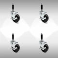Stainless Steel Hard Rubber Wheel Casters Q49528