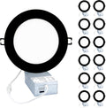 6-Inch Ultra-Thin Canless Recessed LED Lighting Kit, 5 CCT Selectable, Dimmable, 12 Pack S789618