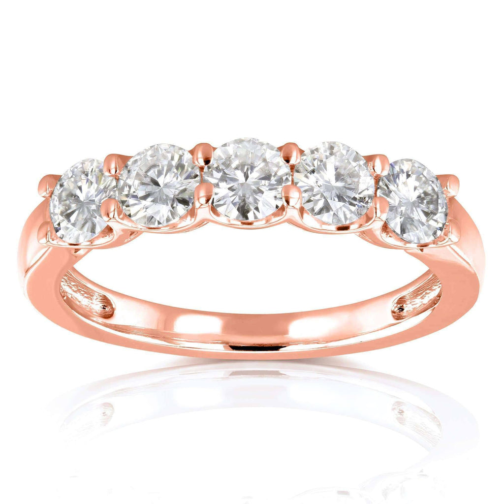 4/5 Carat Round Brilliant Near Colorless Moissanite Bridal Wedding Band Z2435