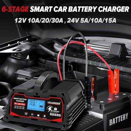40A 12V/24V Lead Acid LiFePO4 Automatic Battery Charger Y8565