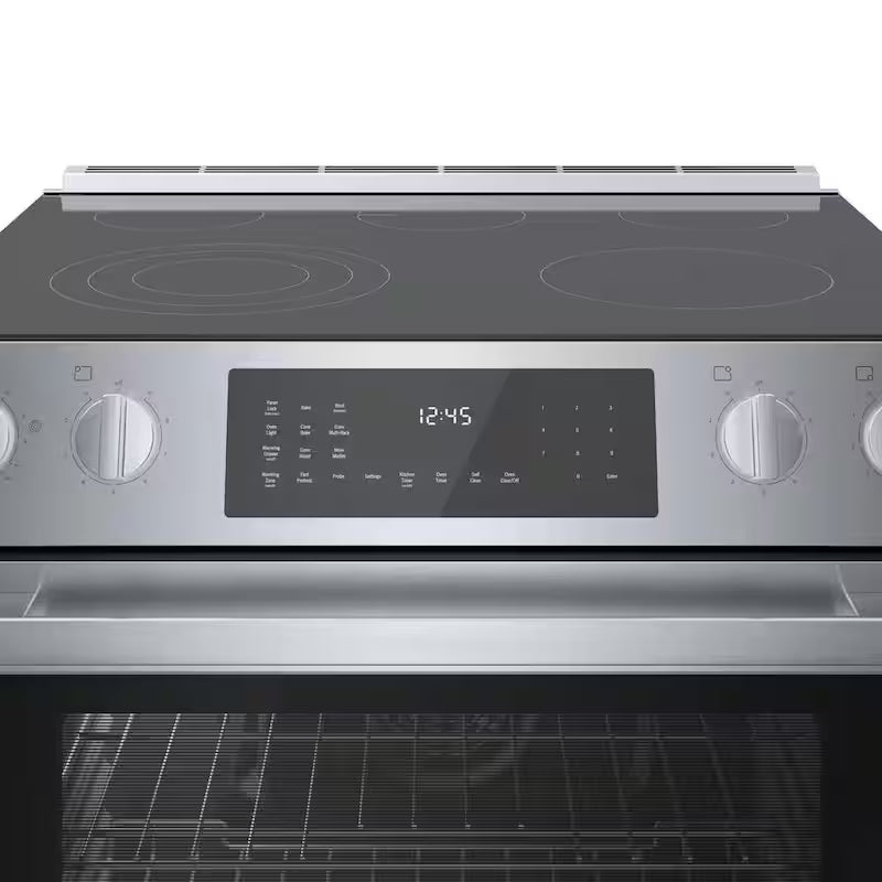 30 in. 4.6 cu. ft. Slide-In Electric Range with Self Cleaning Convection Oven in Stainless Steel J530058