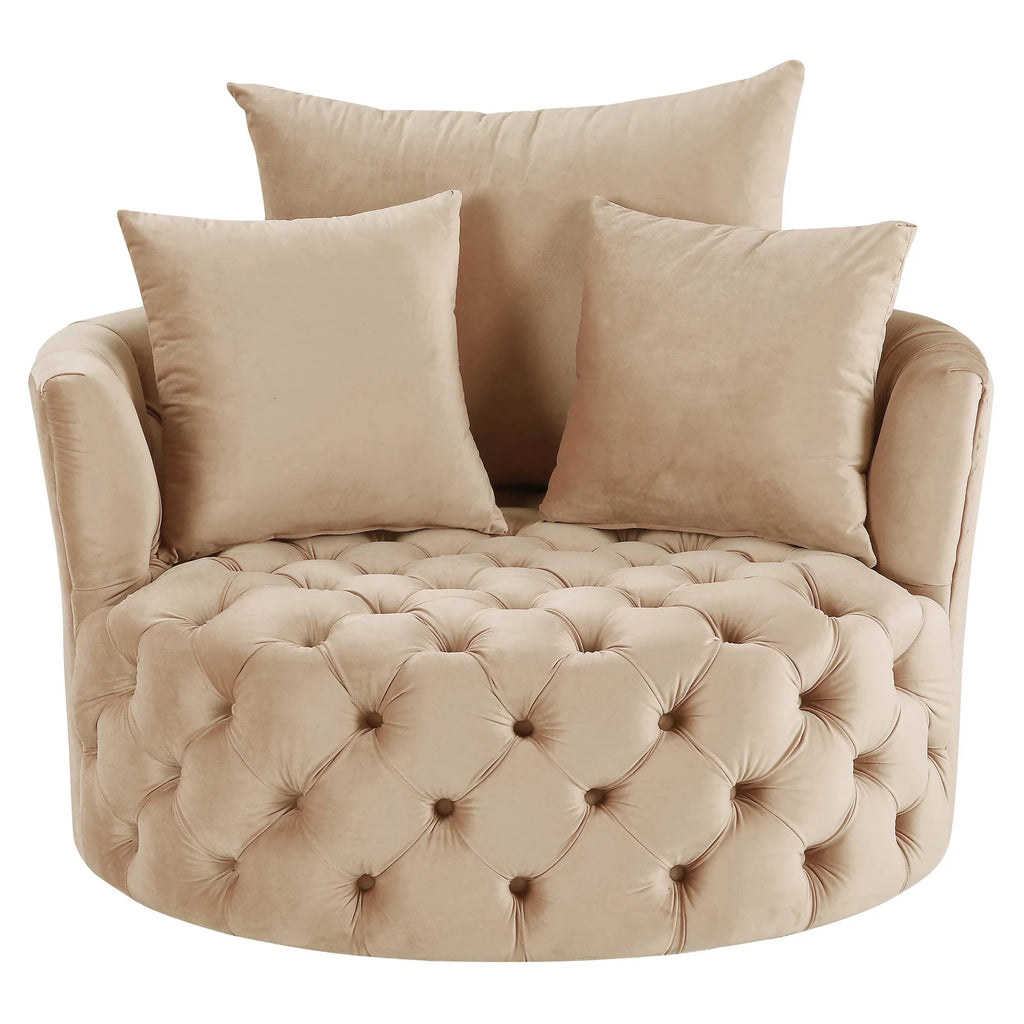 Beige Tufted Accent Chair Z335466