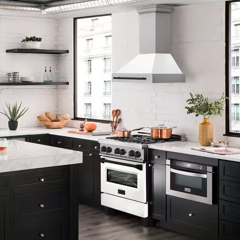 30 in. 400 CFM Ducted Wall Mount Range Hood in Stainless Steel L180512