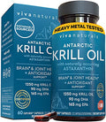 Krill Oil Omega 3 Supplements 1250 mg, 60 Count T786740