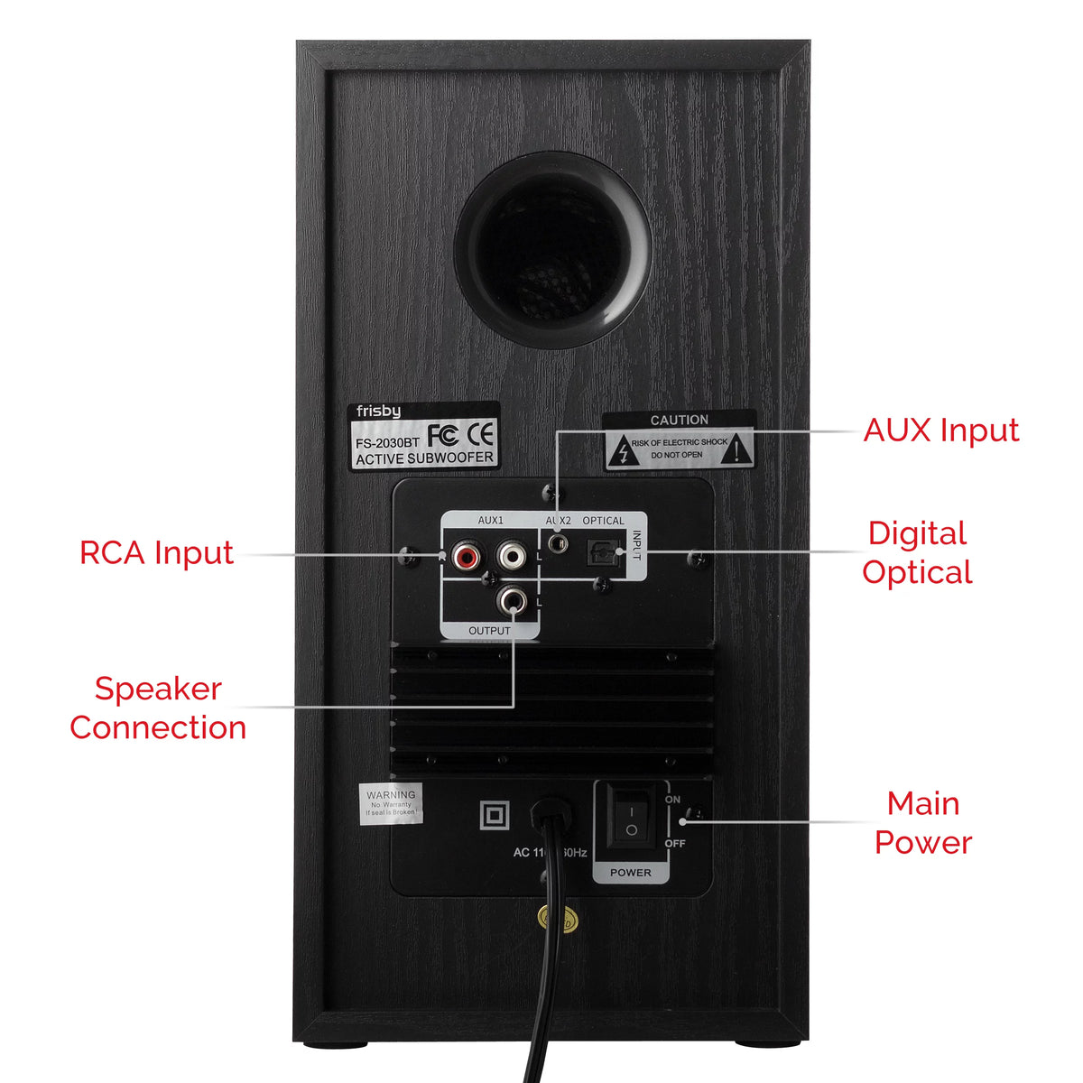 Black 5 Inch Powered Bluetooth Bookshelf Speakers Z850671