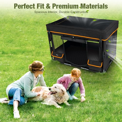 Black Dog Playpen with Iron Frame Z883282