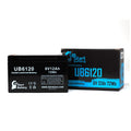 6V 12Ah Sealed Lead Acid Battery with F1 to F2 Terminal Adapters Z4798