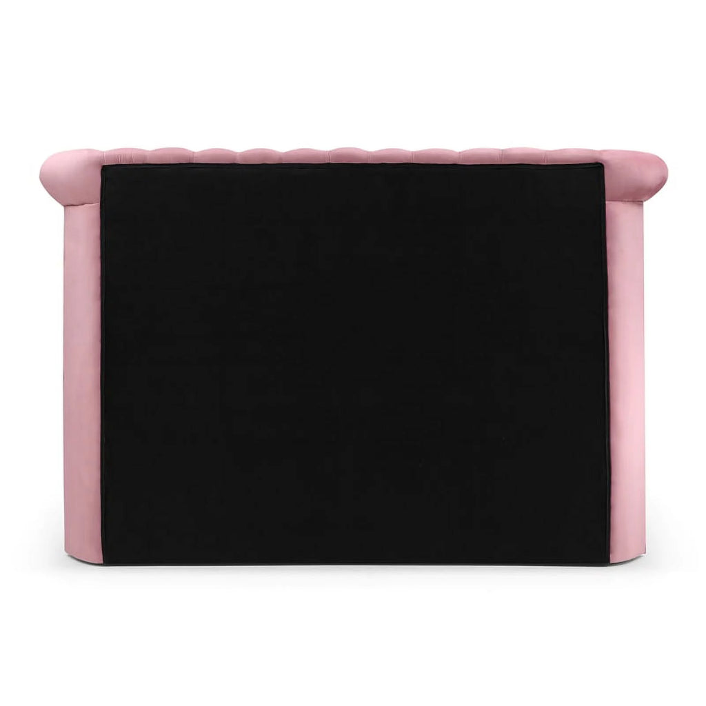 Pink Velvet Upholstered King Bed T306448