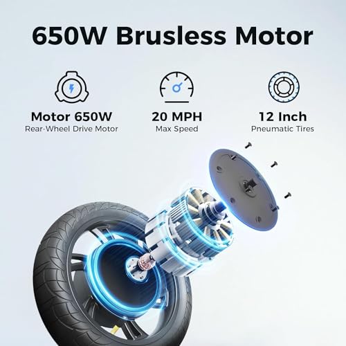 Electric Scooter with Seat, Foldable, Disc Brakes X757