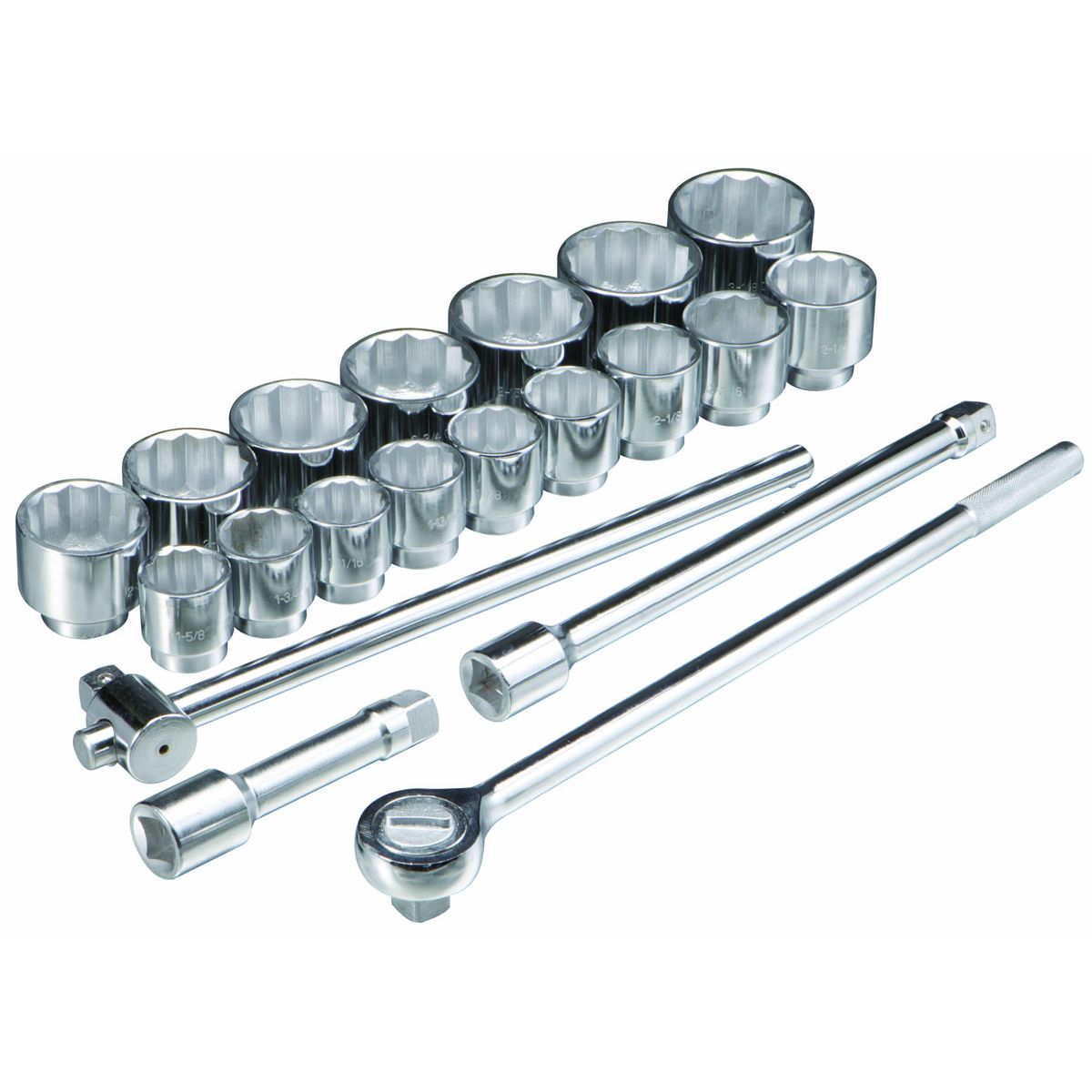 1 in. Drive SAE Jumbo Socket Set, 21-Piece E796