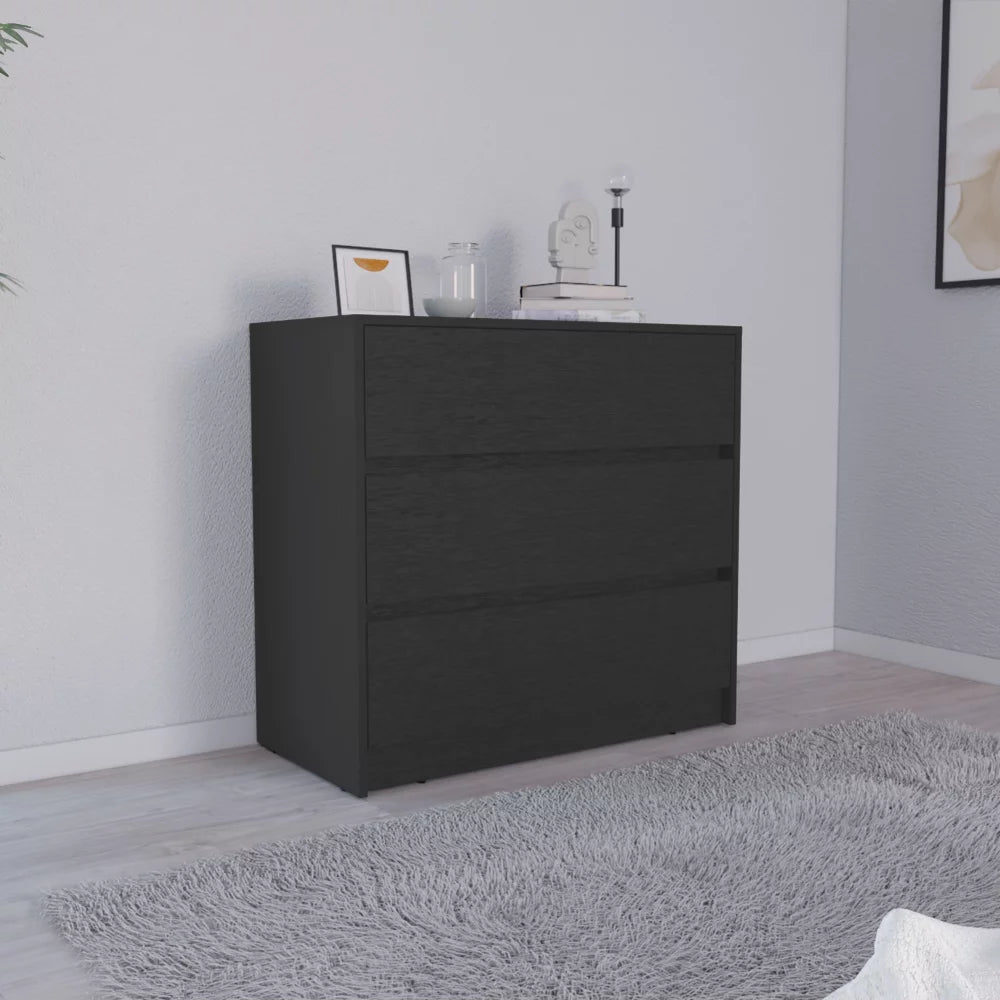 Black Three Drawer Dresser E920442