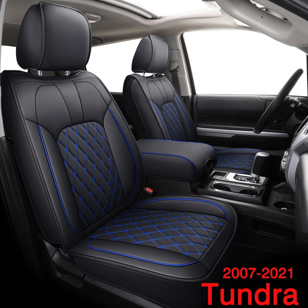 Black Red Full Set Water Proof Faux Leather Car Seat Covers I451