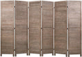 Wood 6 Panel Room Divider Privacy Screen A492