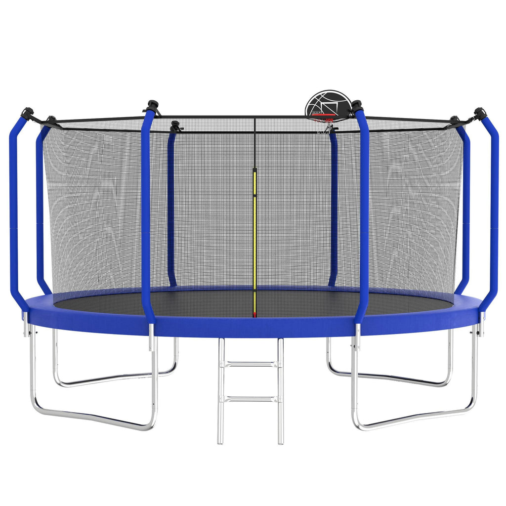 12FT Round Trampoline with Enclosure Net V472474