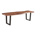 66" Live Edge Solid Wood Dining Bench Y6617