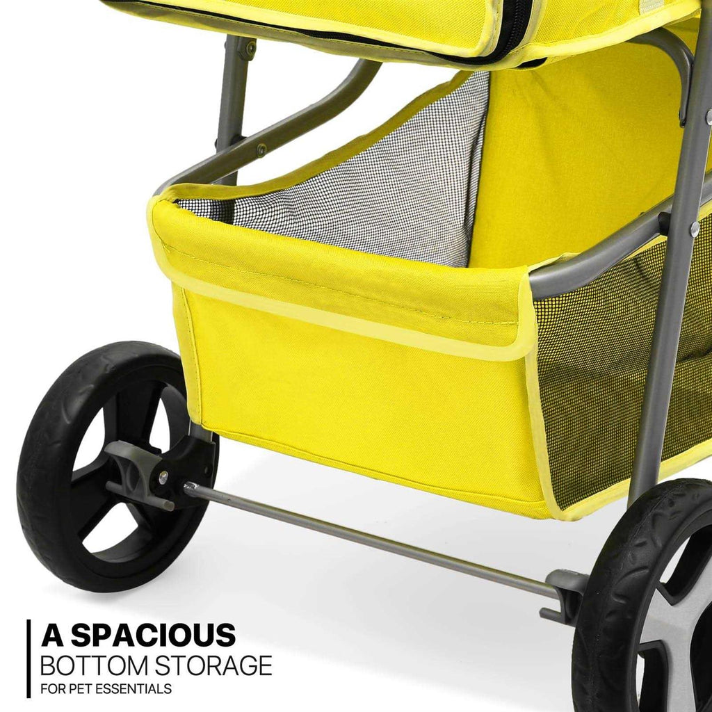 Foldable Pet Stroller with Weather Cover Q125459