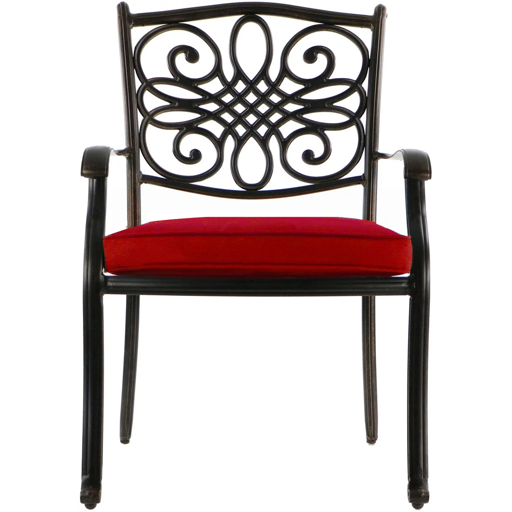 11-Piece Outdoor Dining Set with Cast-Top Table and Chairs P40915