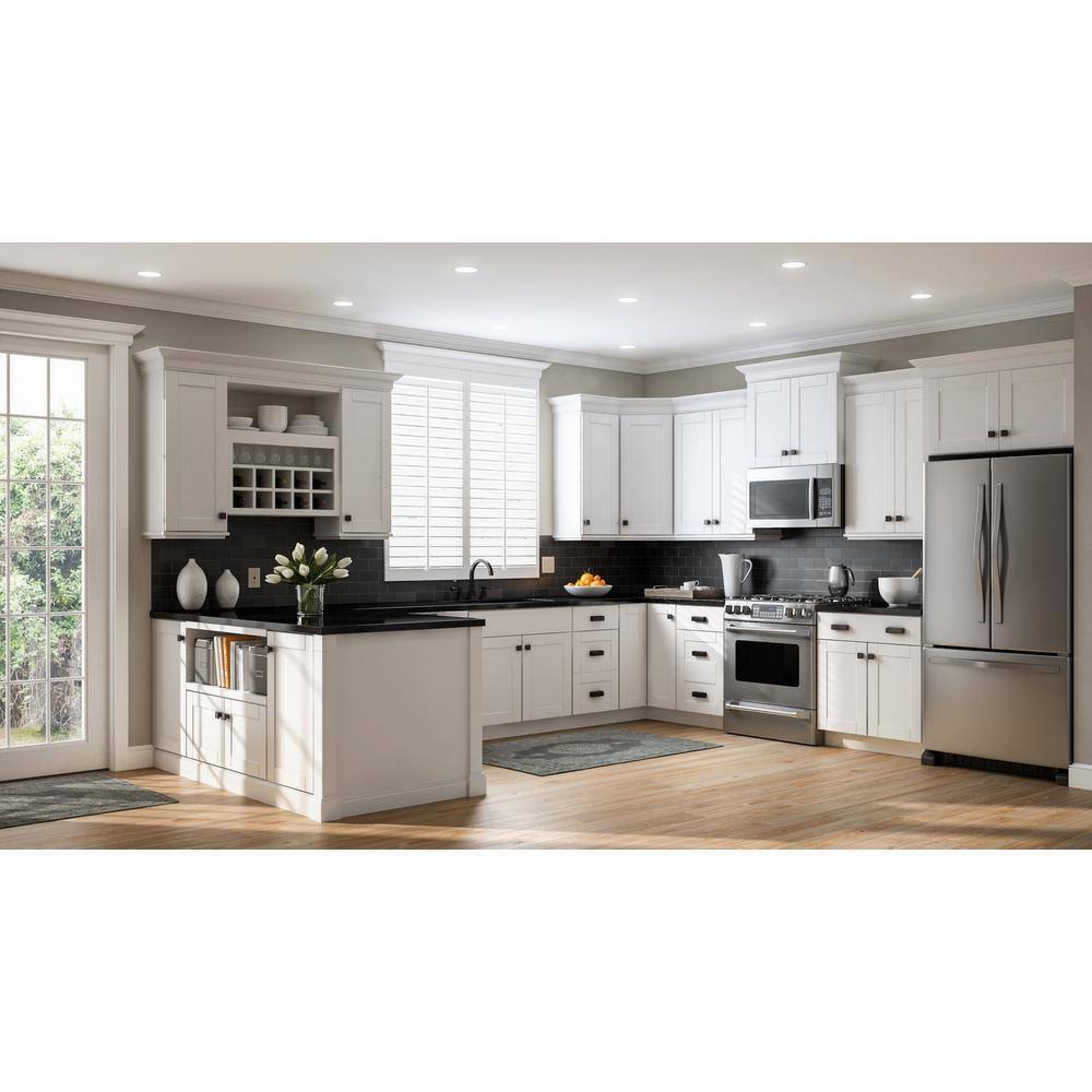 30x30x12 in. Shaker Wall Kitchen Cabinet in Satin White Y8986