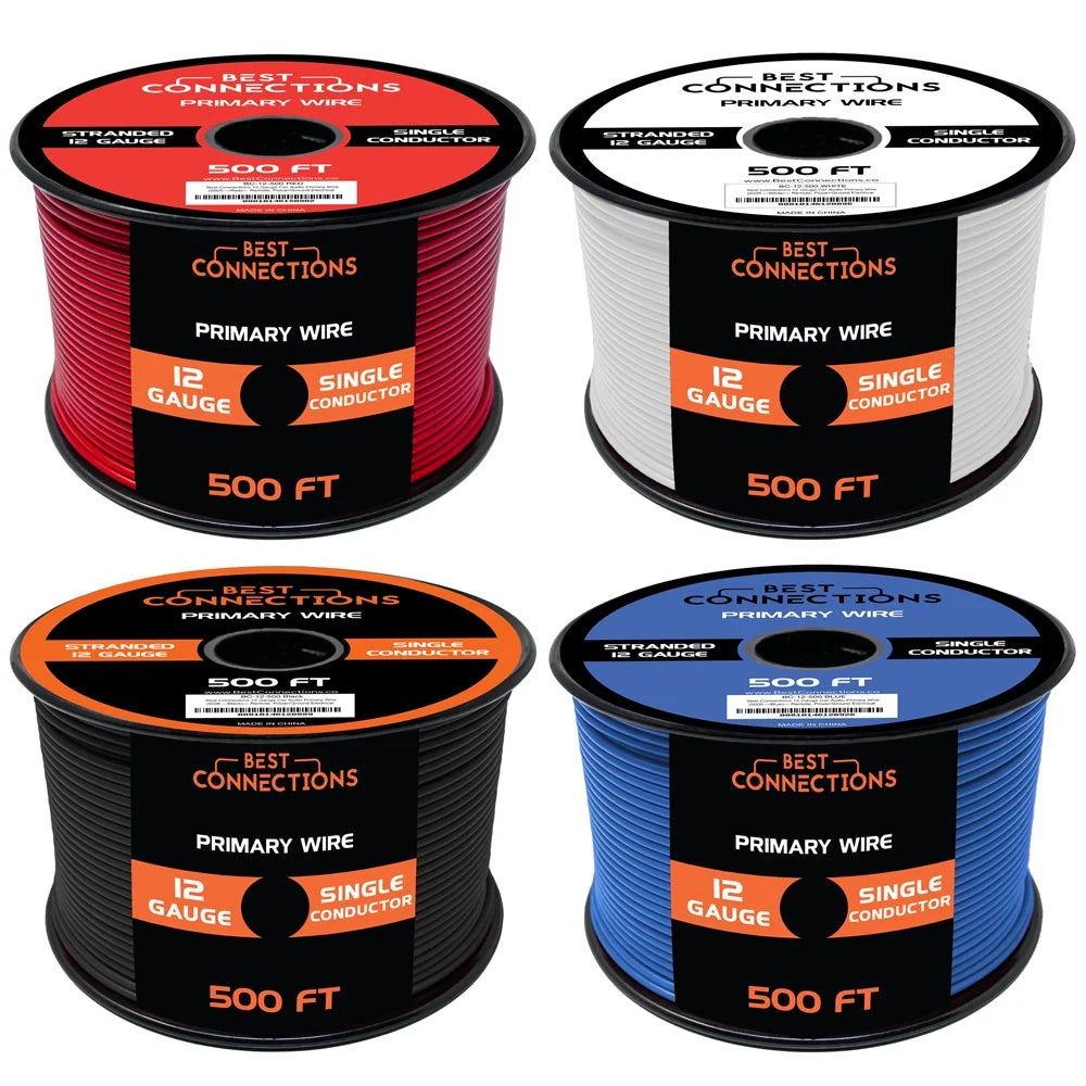 12 Gauge Automotive Primary Wire 4 Color 500ft H5782