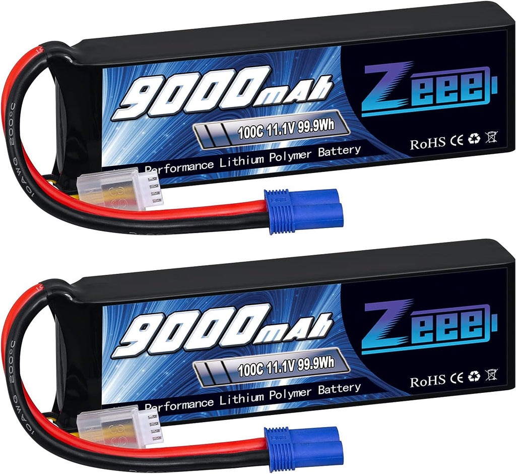 3S Lipo Battery 7000mAh 11.1V 100C RC Batteries EC5 Connector Soft Case 2 Pack K725065