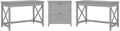 2 Person Desk Set with Lateral File Cabinet I458631
