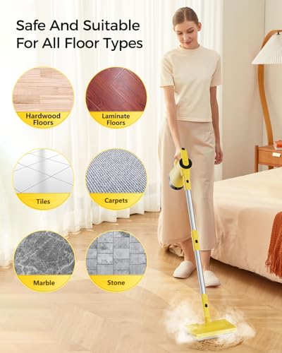 Steam Mop with 7-in-1 Attachments, 13OZ Water Tank, 23ft Power Cord Q26763