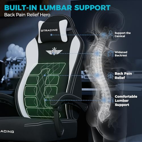 Big and Tall Breathable Fabric Gaming Chair with Footrest X741